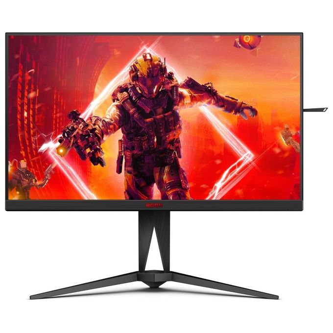 foto del prodotto aoc agon ag275qxn - monitor gaming qhd da 27 pollici, 165 hz, 1 ms, hdr400, freesync premium (2560x1440, hdmi, displayport, hub usb), colore nero-rosso