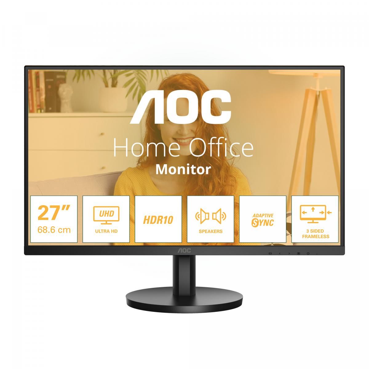 foto del prodotto aoc b3 u27b3a monitor pc 68,6 cm 27 3840 x 2160 pixel 4k ultra hd lcd nero