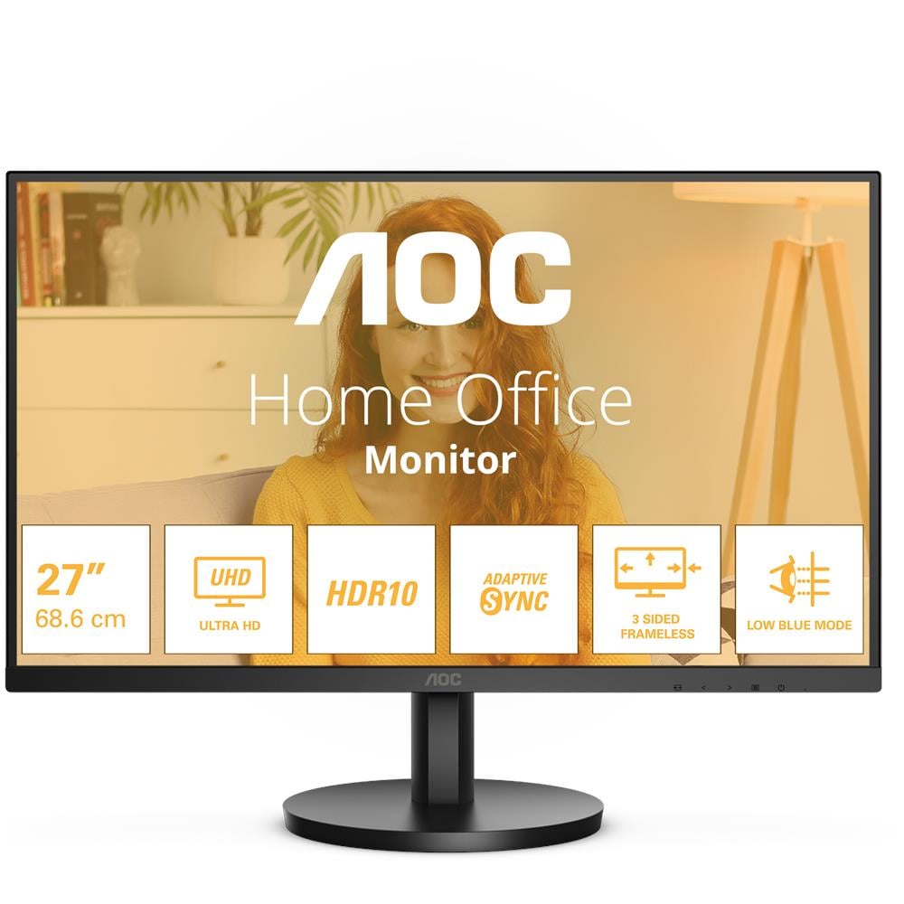 foto del prodotto aoc b3 u27b3m monitor pc 68,6 cm 27 3840 x 2160 pixel 4k ultra hd lcd nero