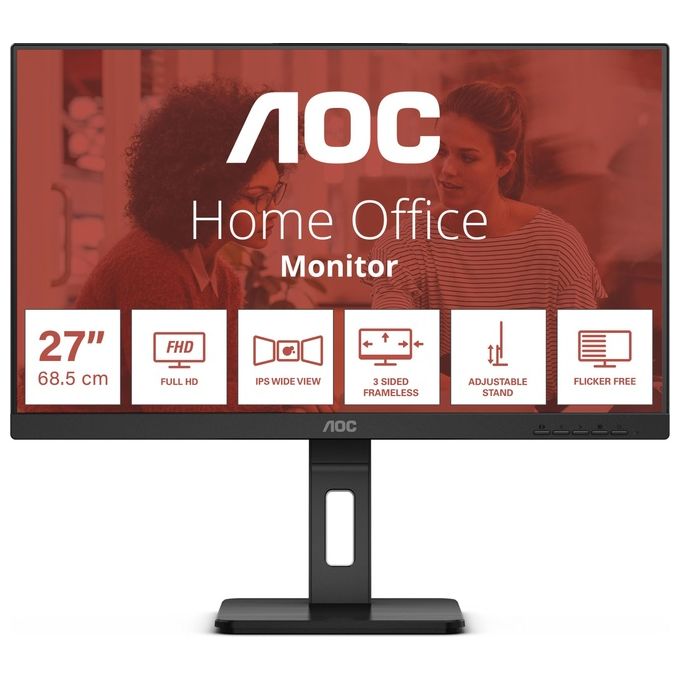 foto del prodotto aoc e3 27e3qaf monitor pc 27'' 1920x1080 pixel nero