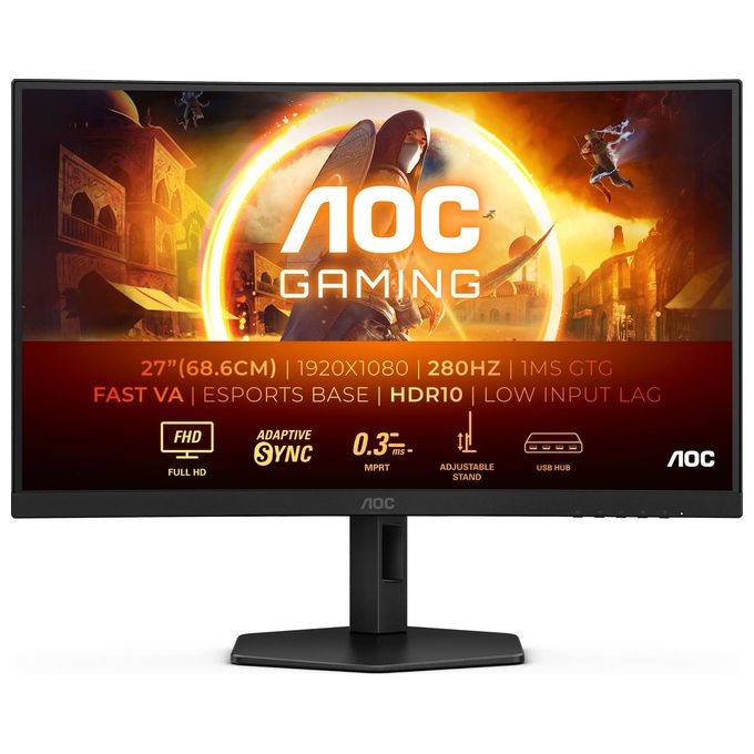 foto del prodotto aoc g4 c27g4zxu monitor pc 27'' 1920x1080 pixel full hd led nero