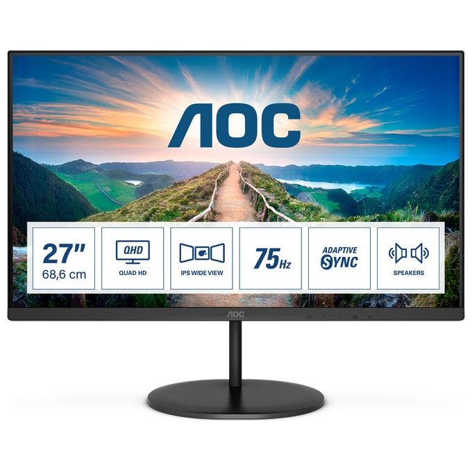 foto del prodotto aoc monitor 27'' led ips q27v4ea 2560x1440 qhd tempo di risposta 4 ms