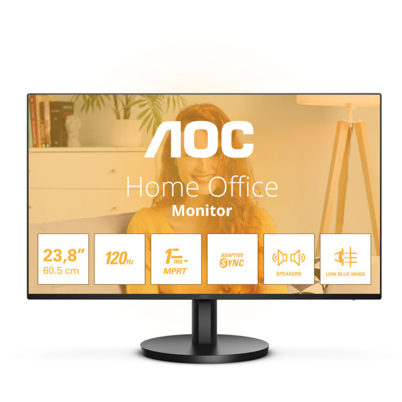 foto del prodotto aoc - monitor pc 23.8' b3 24b3qa2 full hd ips 120hz 1ms mprt led