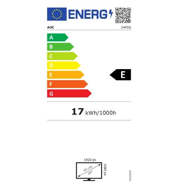 foto del prodotto aoc p2 24p2qm led display 60,5 cm 23.8 1920 x 1080 pixel full hd nero