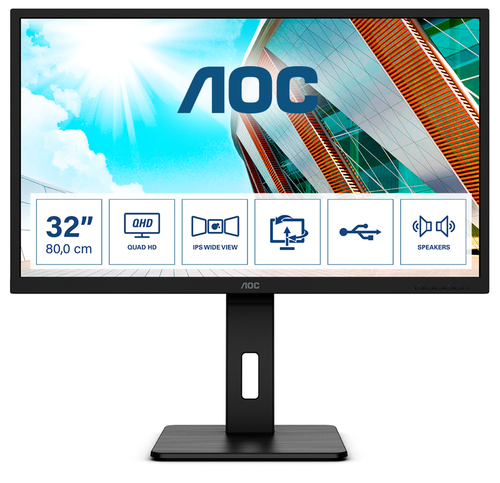 foto del prodotto aoc p2 q32p2 monitor pc 80 cm 31.5 2560 x 1440 pixel 2k ultra hd led nero