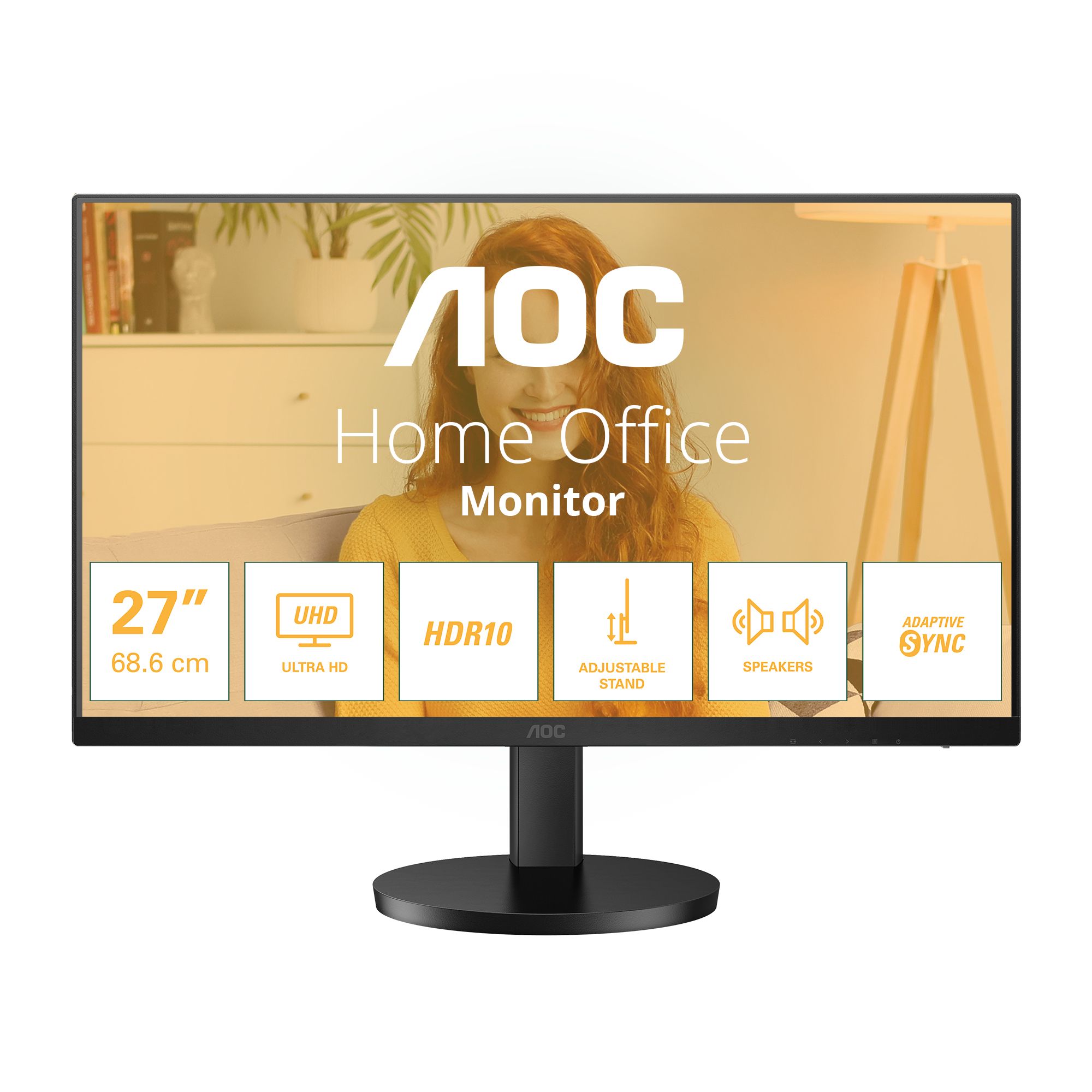 foto del prodotto aoc u27b3af monitor pc 68,6 cm 27 3840 x 2160 pixel 4k ultra hd led nero