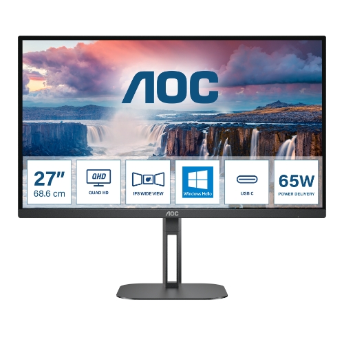 foto del prodotto aoc v5 q27v5n bk monitor pc 68,6 cm 27 2560 x 1440 pixel quad hd led nero