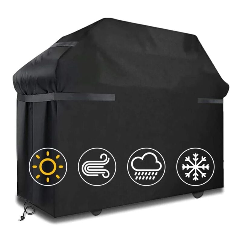 foto del prodotto aougo coperture per barbecue copertura per barbecue impermeabile copertura per barbecue antivento e antistrappo con cinghie e borsa portaoggetti