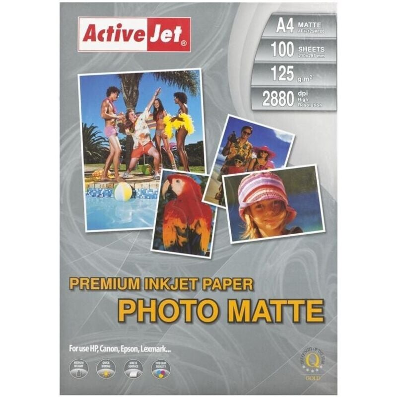 foto del prodotto ap4 125 m100 a4 100 125 g carta de stampa activejet