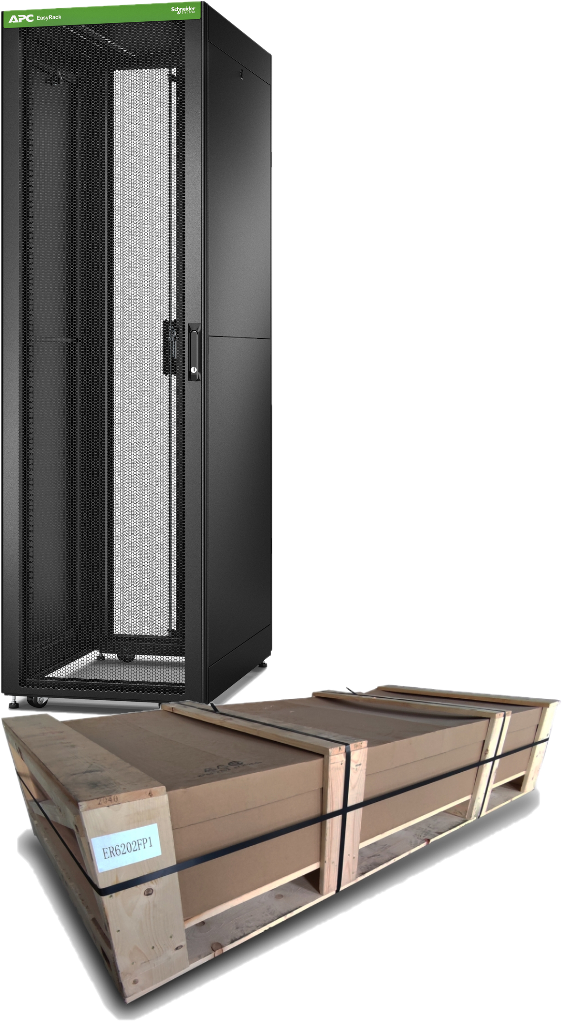 foto del prodotto apc easy rack 600mm 42u 1000mm , with roof, side panel rack indipendenti nero