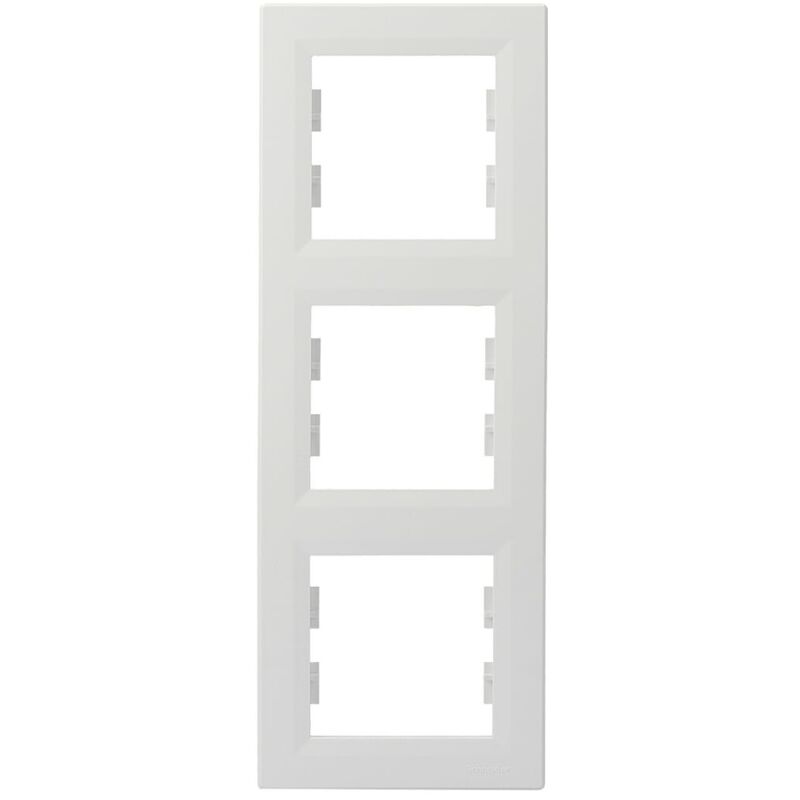 foto del prodotto apc schneider schneider electric asfora eph5810321d cornice a 3 scomparti per presa e interruttore, verticale, colore bianco
