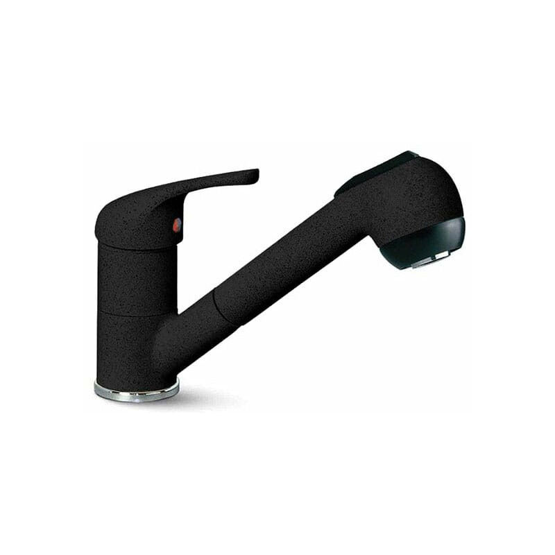 foto del prodotto apell rubinetto cucina miscelatore monocomando doccetta estraibile ap20gb granito nero