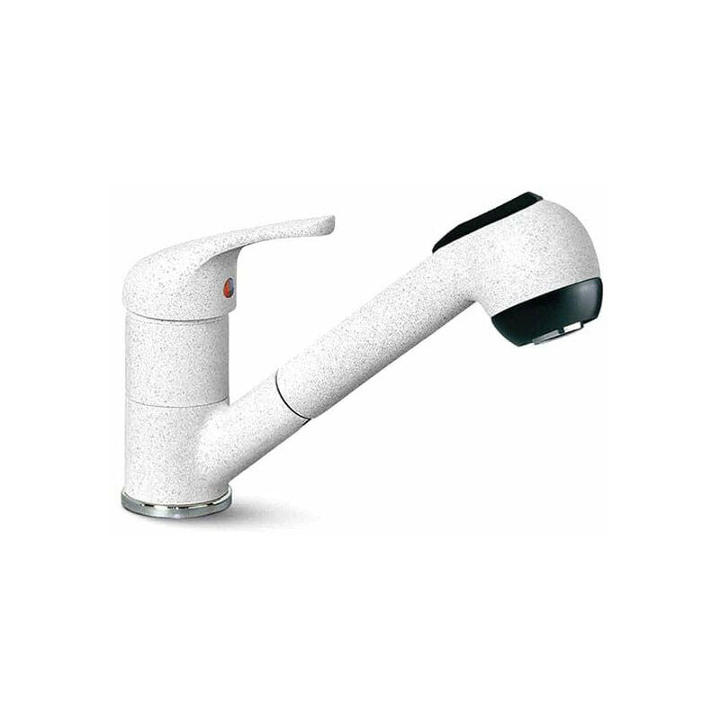 foto del prodotto apell rubinetto cucina miscelatore monocomando doccetta estraibile ap20gw granito bianco