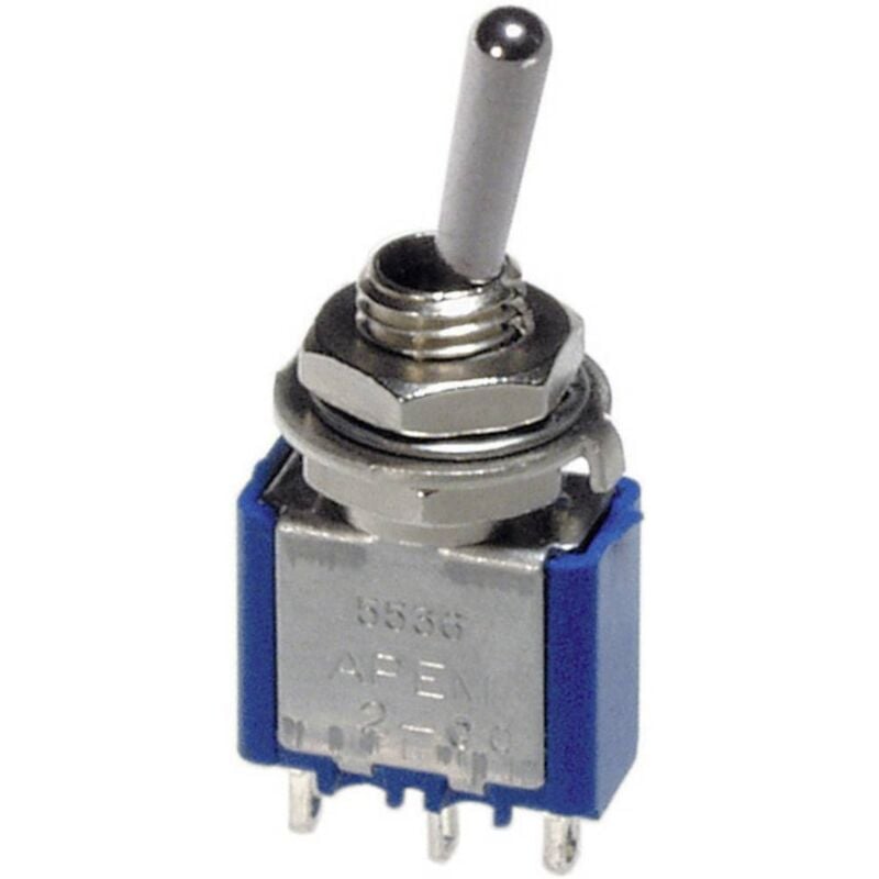 foto del prodotto apem 5566a 5566a interruttore a levetta 250 v ac 3 a 4 x on on permanente 1 pz.