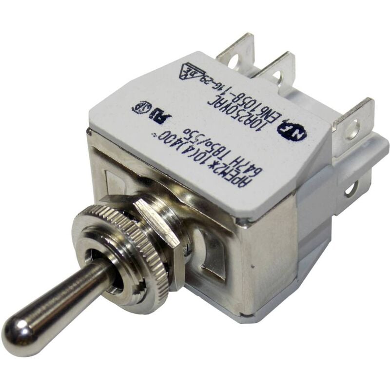 foto del prodotto apem 647h 2 647h 2 interruttore a levetta 250 v ac 10 a 2x on off on momentaneo 0 momentaneo 1 pz.