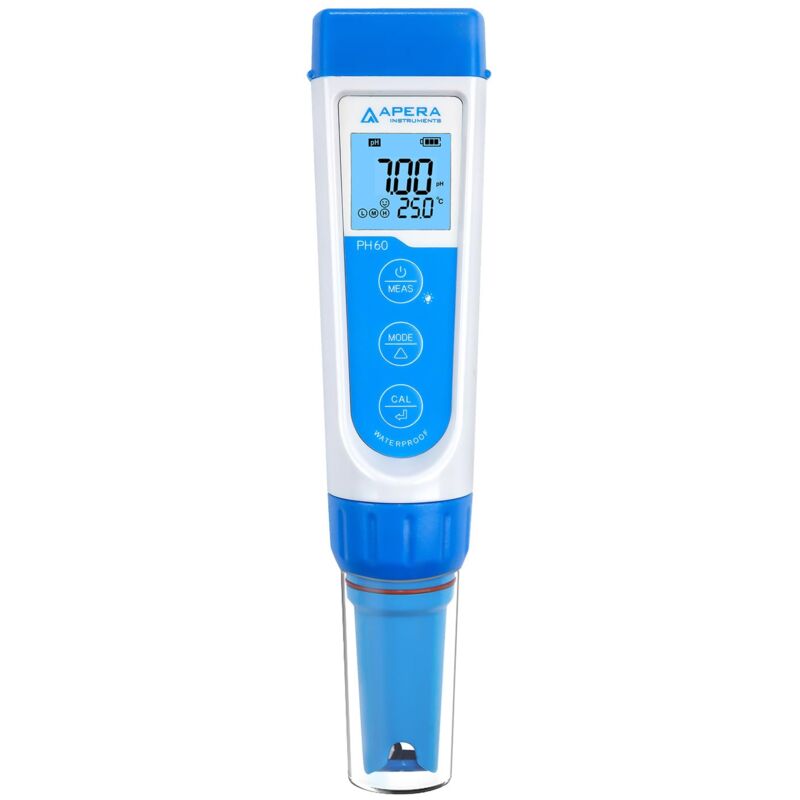 foto del prodotto apera instruments ph60 misuratore ph premium precisione ph 0,01, campo di misura ph 2,0 14,0, elettrodo sostituibile, impermeabile 