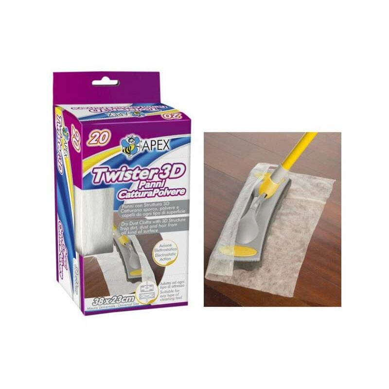 foto del prodotto apex - panno spazzolone twister neutro pz 20 10177