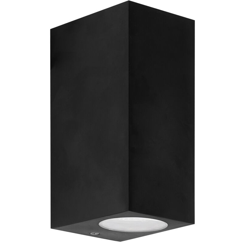 foto del prodotto aplique ip44 kubo double emission gu10 7w negro