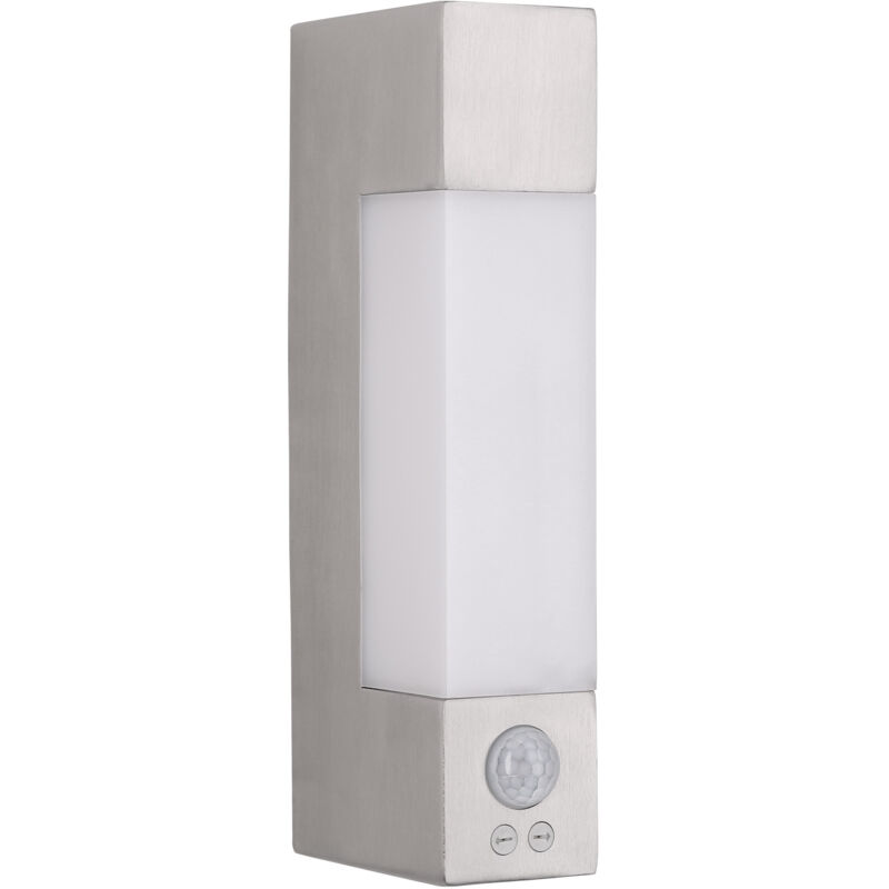foto del prodotto aplique ip44 litus with sensor led 5,3w 4000k acero inoxidable 420lm