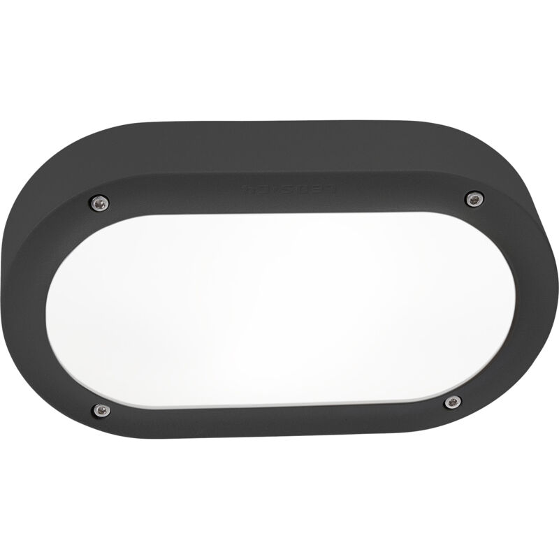 foto del prodotto aplique ip65 basic oval aluminium gris urbano