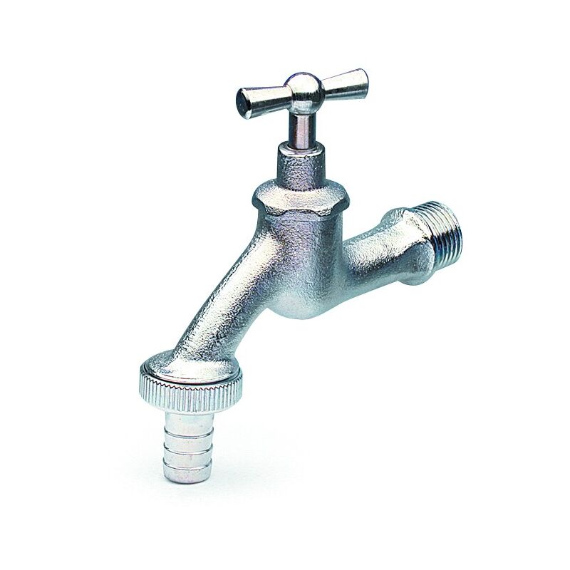 foto del prodotto apm rubinetto da giardino tipo tedesco cromato sabbiato con portagomma 070cs 01520 1 2 x 3 4 