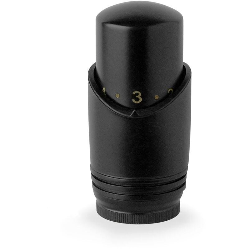 foto del prodotto apm testa termostatica per radiatori colore nero opaco m30 x 1,5 universale 2 tt nn nero opaco