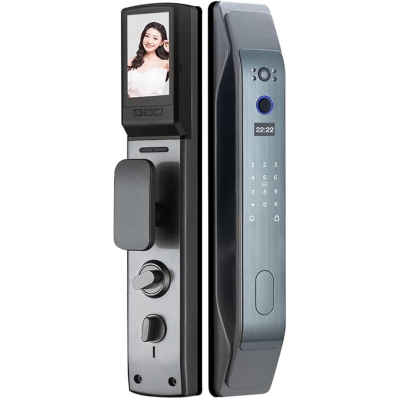 foto del prodotto app smart door lock impronta digitale remota memorizzazione password chiave elettronica scheda ic sblocco automatico con usb