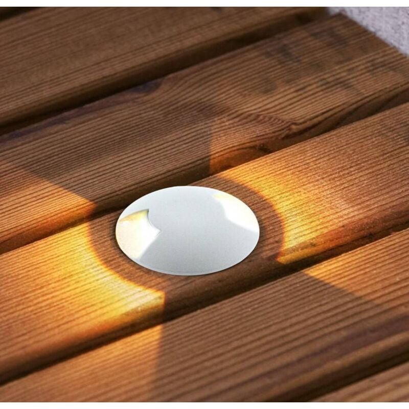 foto del prodotto apparecchio da incasso a terra a led per illuminazione indiretta bianco caldo