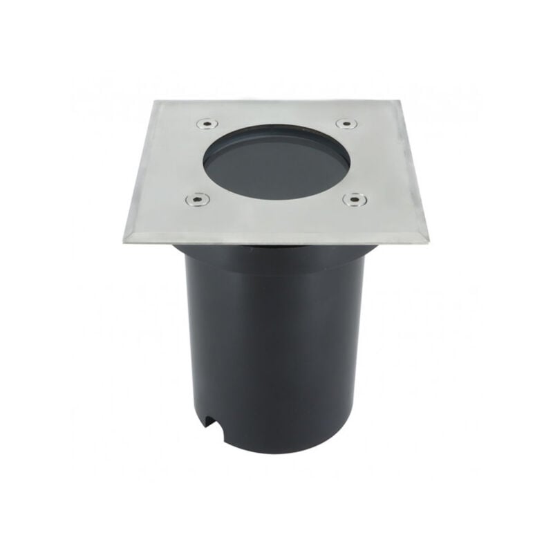 foto del prodotto apparecchio da incasso quad.1xgu10 nichel 13x11x11cm ip65 taglio 10,5 cm