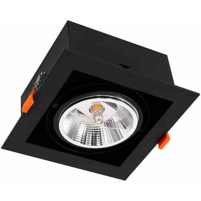 foto del prodotto apparecchio di illuminazione da incasso plaza 1xgu10 ar111 nero