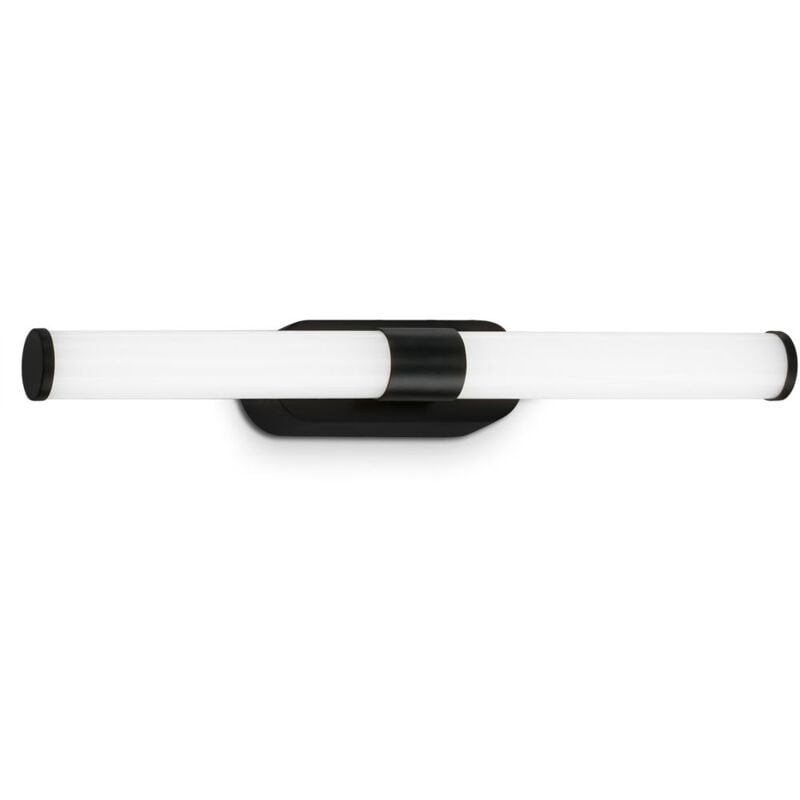 foto del prodotto apparecchio led a specchio per bagno, lampada a specchio per bagno, ip44, colore luce bianca neutra, 6w, nero, 40 cm. briloner