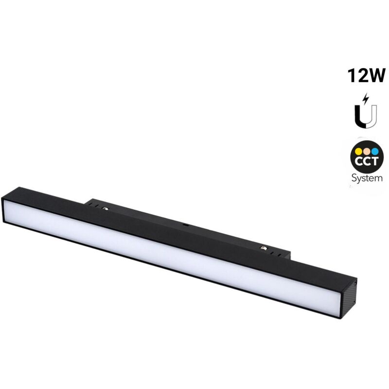 foto del prodotto apparecchio lineare opalino cct a binario magnetico 12w mi