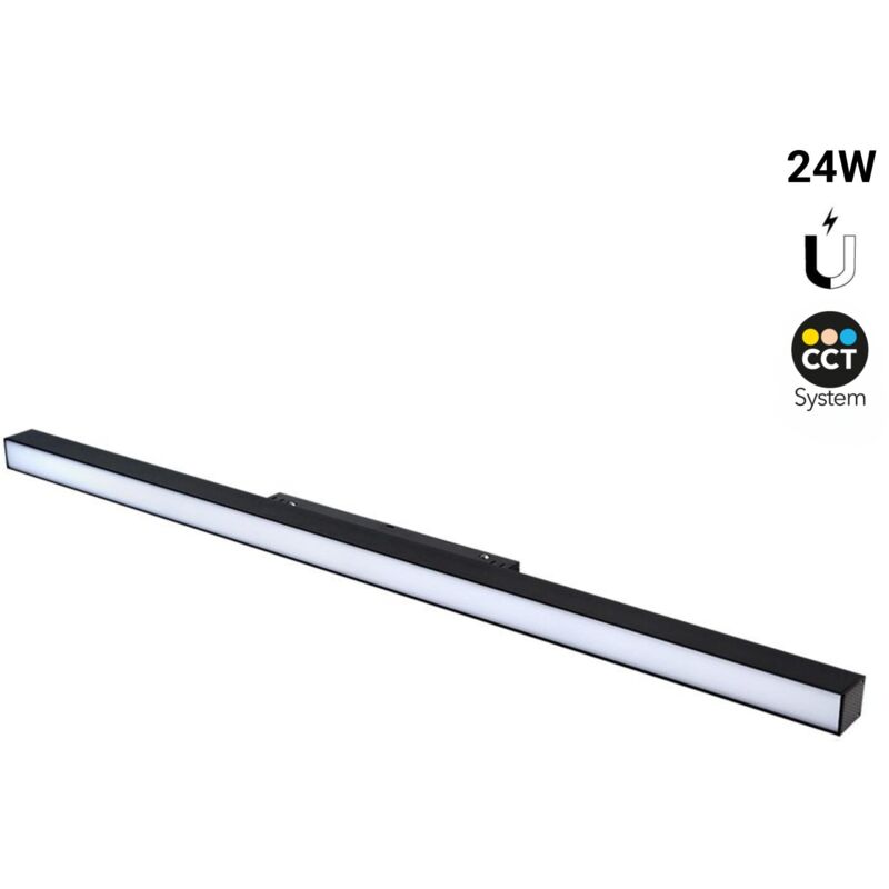 foto del prodotto apparecchio lineare opalino cct a binario magnetico 24w mi