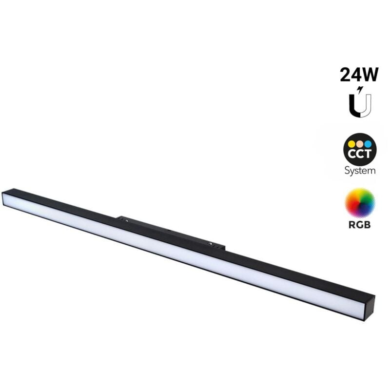 foto del prodotto apparecchio lineare rgb cct a binario magnetico 24w mi