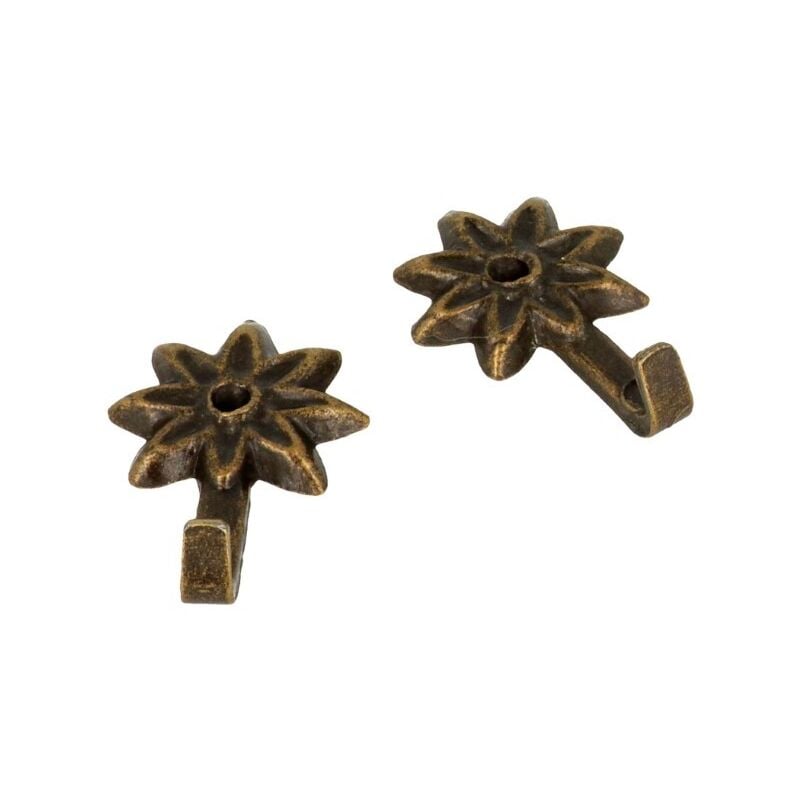 foto del prodotto appendi quadri fiore 23x46 bronzato pezzi 5 masidef