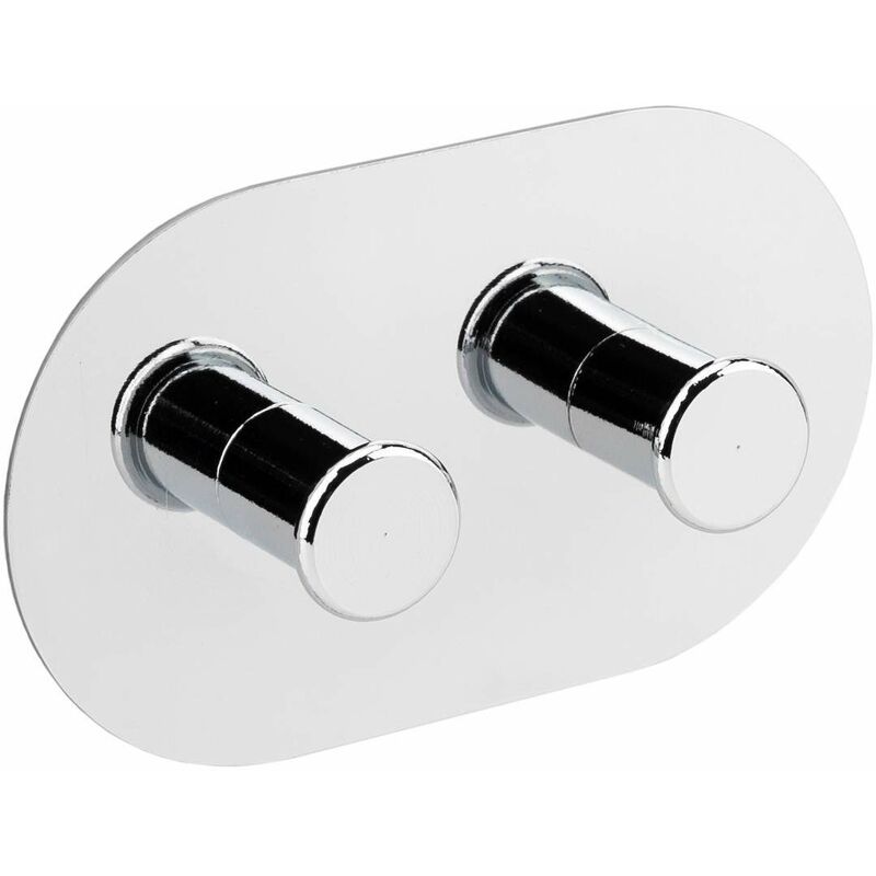 foto del prodotto appendi salviette doppio in acciaio inox tecom gdaapdd11 fissaggio adesivo