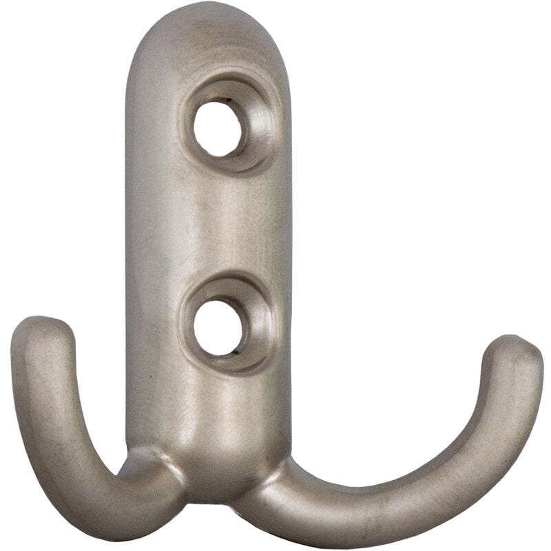 foto del prodotto appendiabiti a 2 ganci mm.45x45 nichel opaco