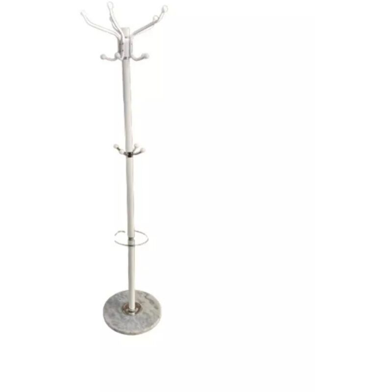 foto del prodotto appendiabiti a 5 rami cory in metallo bianco, 43x37x174 cm