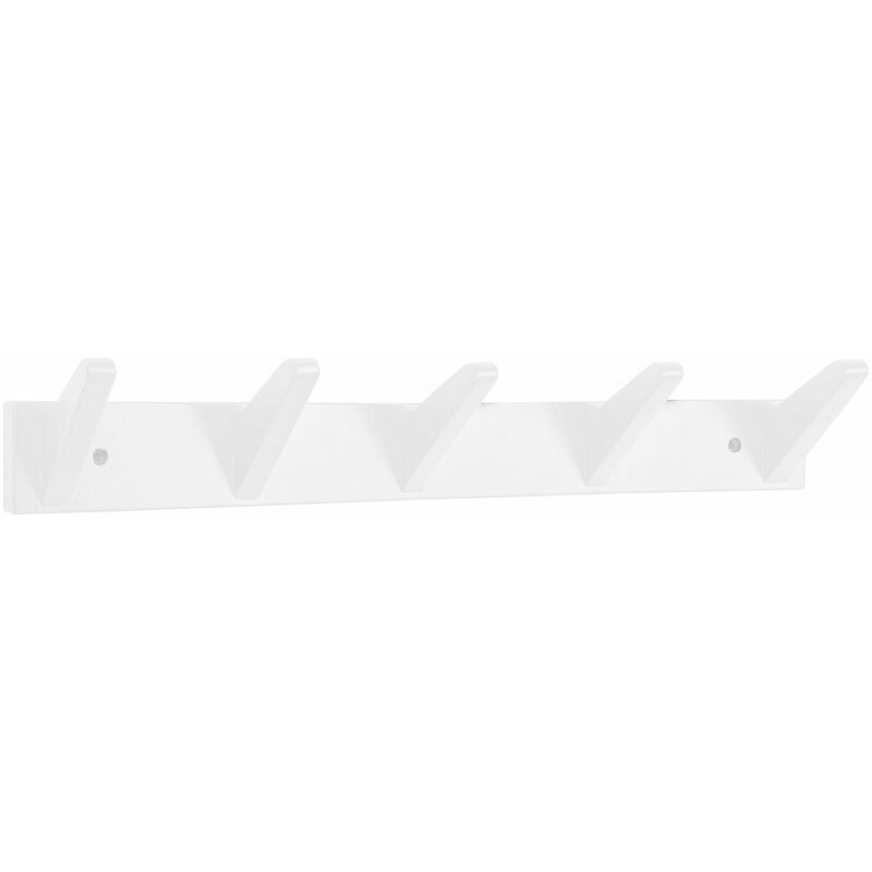foto del prodotto appendiabiti a muro 5 ganci 57x9 cm in legno daiki bianco