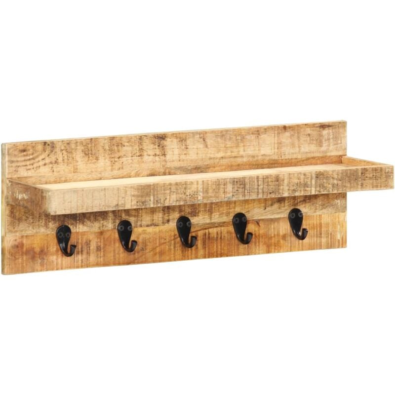 foto del prodotto appendiabiti a muro 60x15x20 cm legno massello di mango grezzo vidaxl