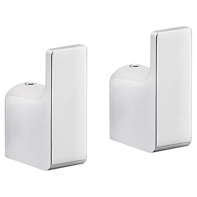 foto del prodotto appendiabiti a muro gedy linea outline set 2 ganci cromato