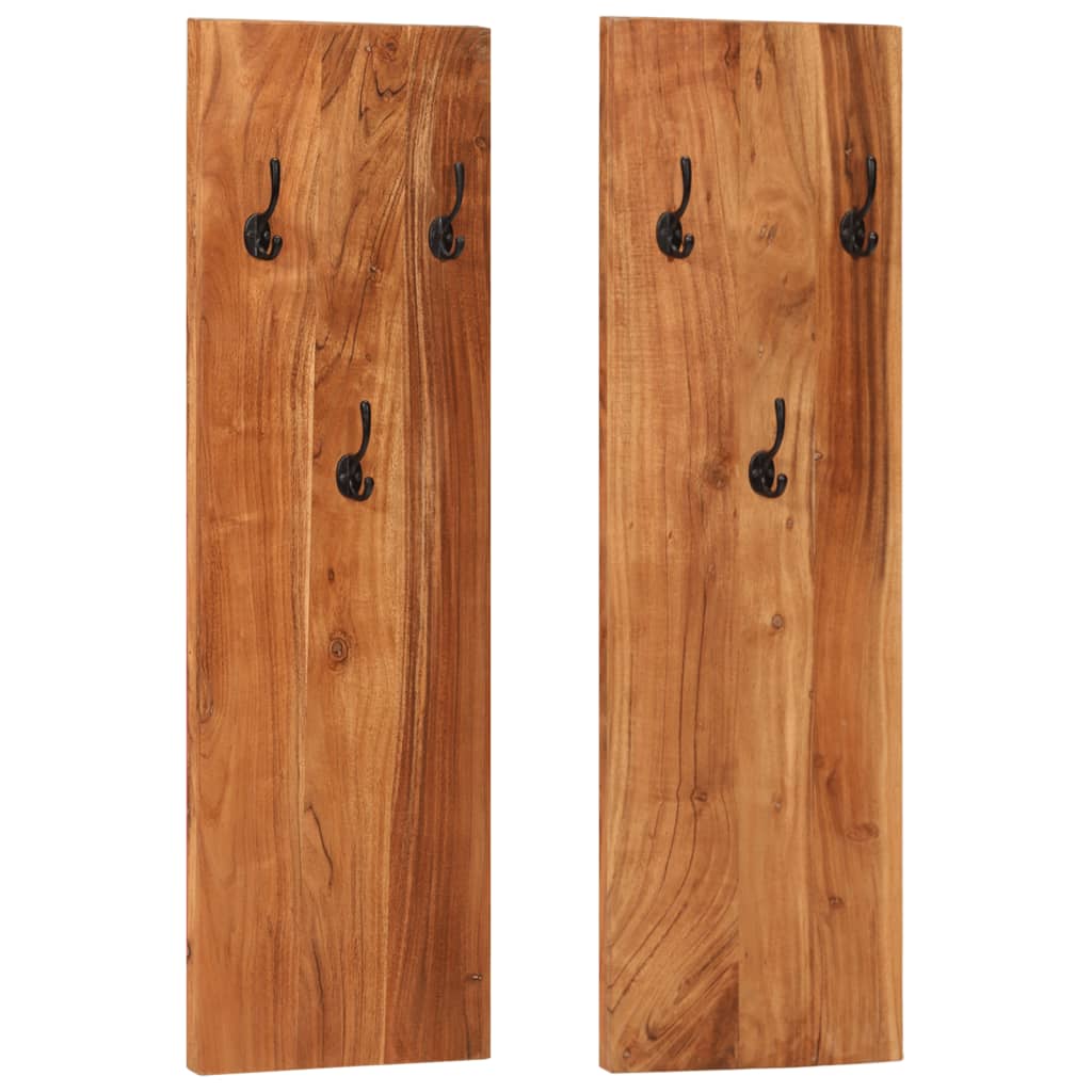 foto del prodotto appendiabiti a parete 2 pz 36x3x110cm legno massello di acaciacod mxl 121066