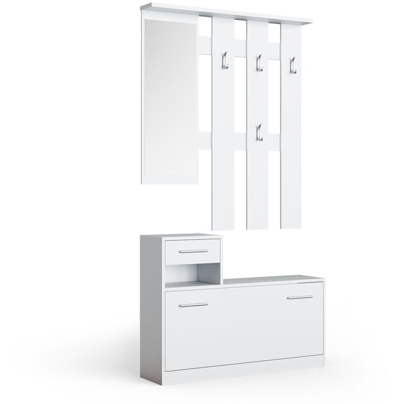 foto del prodotto appendiabiti billy, bianco, 100 x 111.6 cm vicco