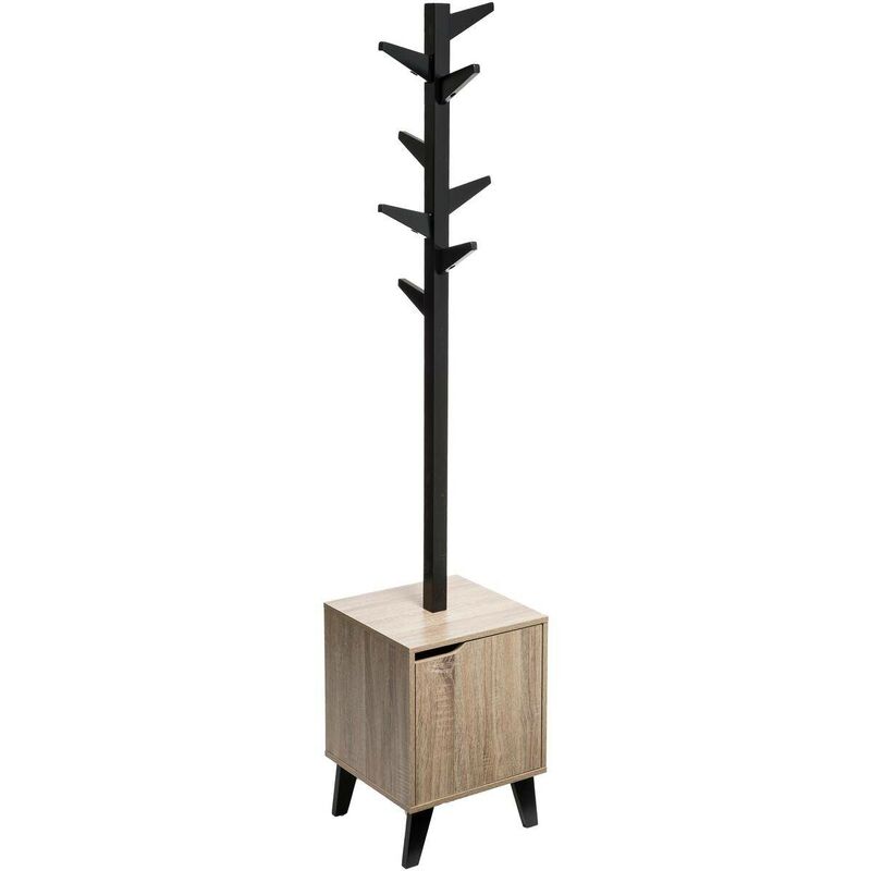 foto del prodotto appendiabiti ceda effetto rovere naturale nero 5five