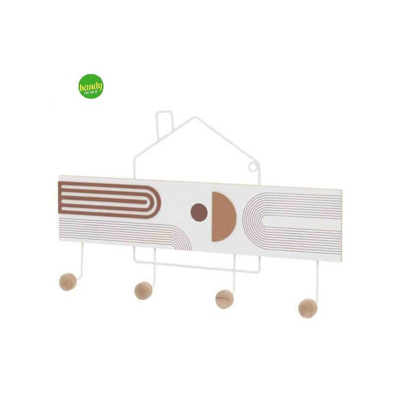 foto del prodotto appendiabiti cintacor mdf 4 ganci motifbianco