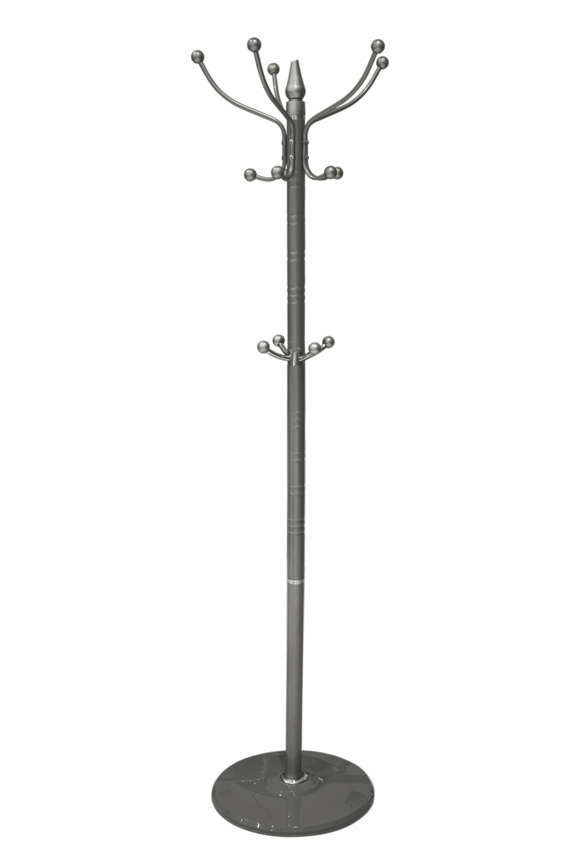 foto del prodotto appendiabiti con ganci grigio in ferro