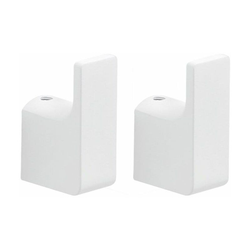 foto del prodotto appendiabiti confezione 2 pz ottone cromato bianco opaco fissaggio con viti incluse giacinto