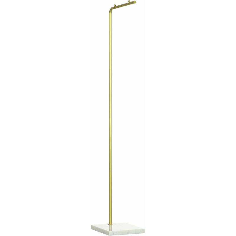 foto del prodotto appendiabiti da ingresso 35x25x152 cm in metallo e marmo oro e bianco
