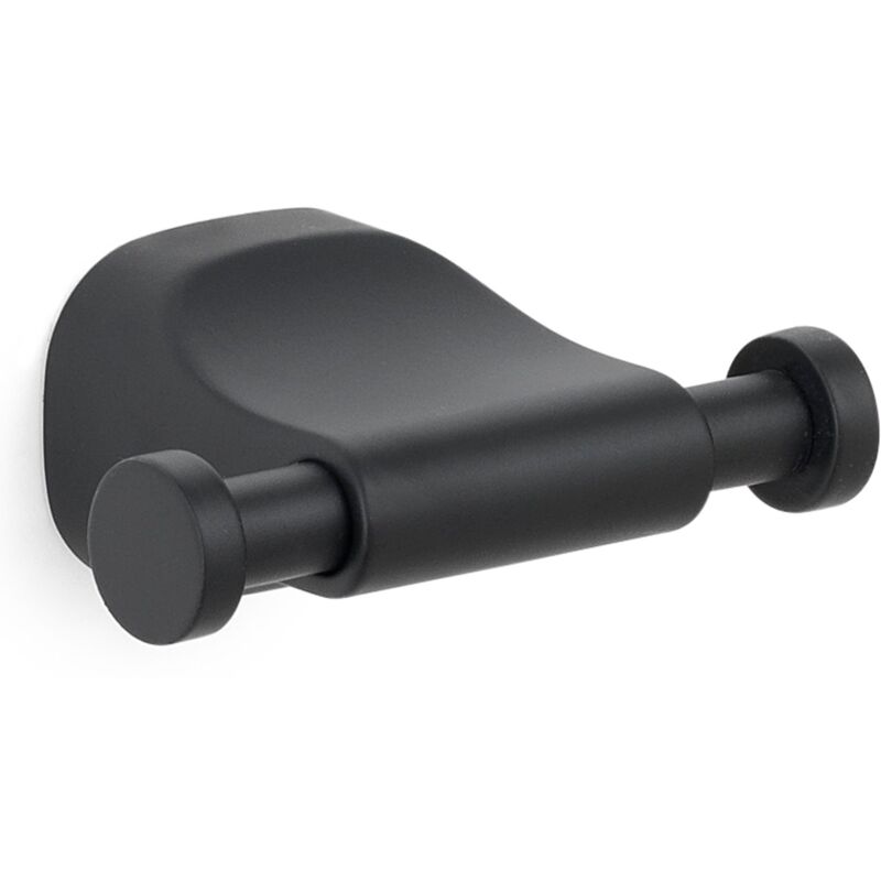 foto del prodotto appendiabiti da muro in acciaio inox e cromall st26 gedy serie stelvio nero opaco