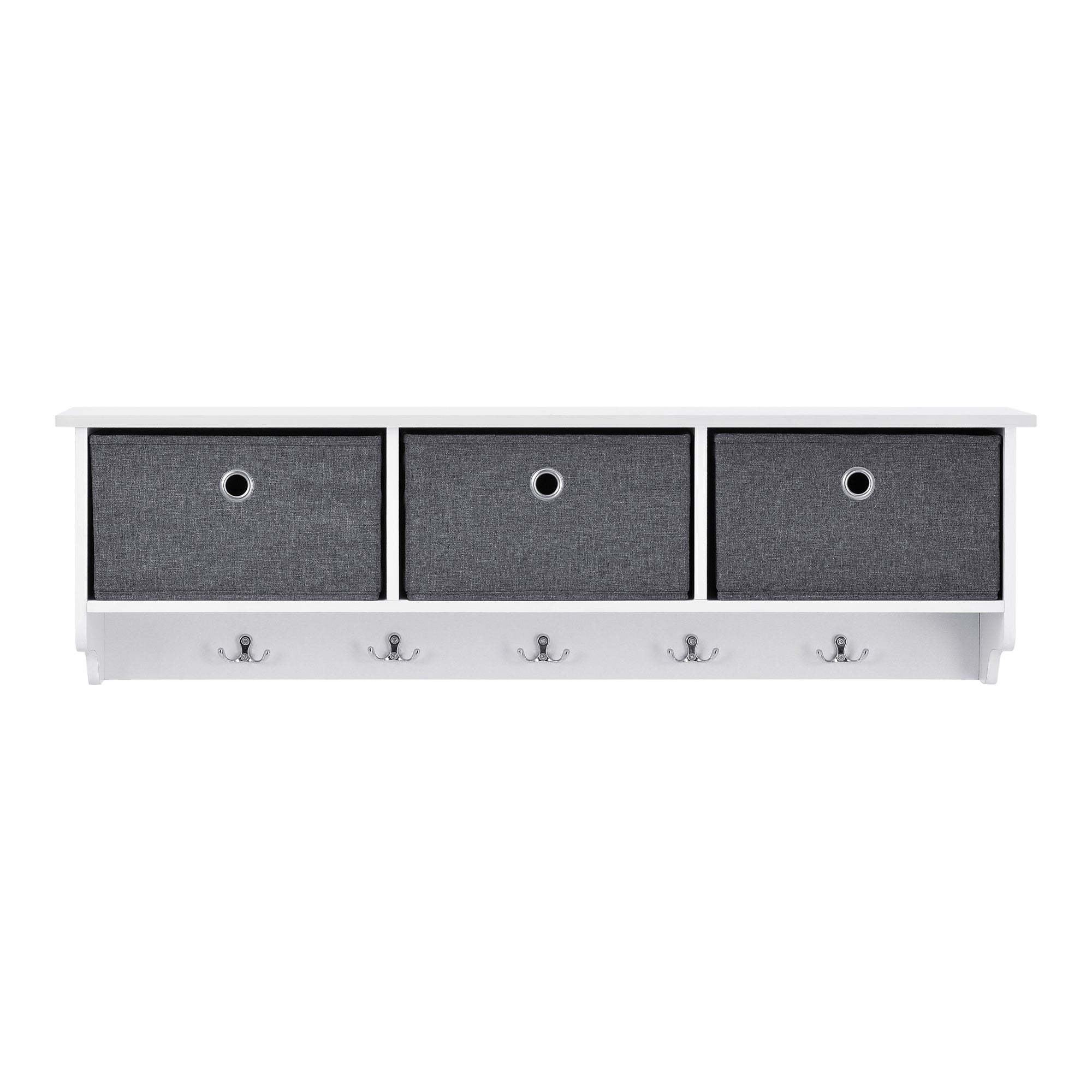 foto del prodotto appendiabiti da parete 30 x 100 x 20 cm bianco grigio argento 03 0008181